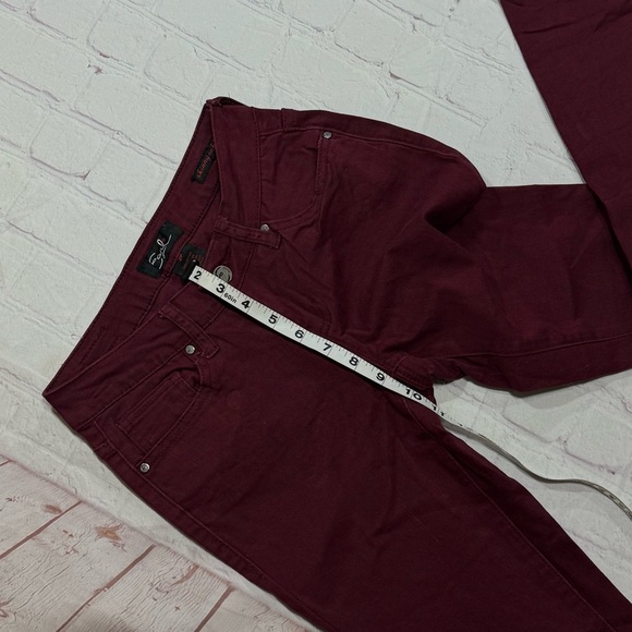 EARL JEANS “skinny ankle” fit Women’s  Burgundy Skinny Jeans size 2 GUC - Picture 9 of 16